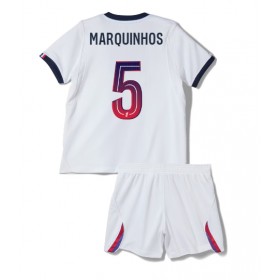Paris Saint-Germain Marquinhos #5 Borte skjorte til barn 2026-27 Kortermet (+ korte bukser)